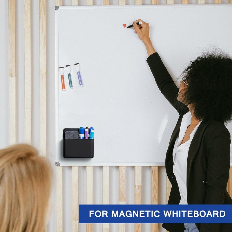 Simetufy Magnetic Dry Erase Marker Holder, Magnetic Pen Holder, Whiteboard Marker Holder, Magnetic Marker Holder for Fridge, Whiteboard, Locker, Magnetic Cup for Dry Erase Board, 1 Pack, Black - Image 4